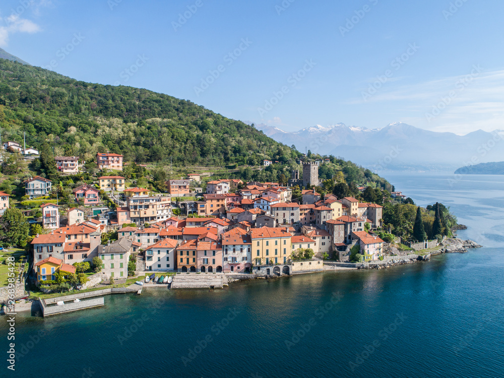 Village of Rezzonico, lake of Como in Italy