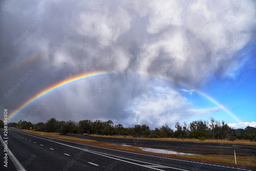 Rainbow on Roadside