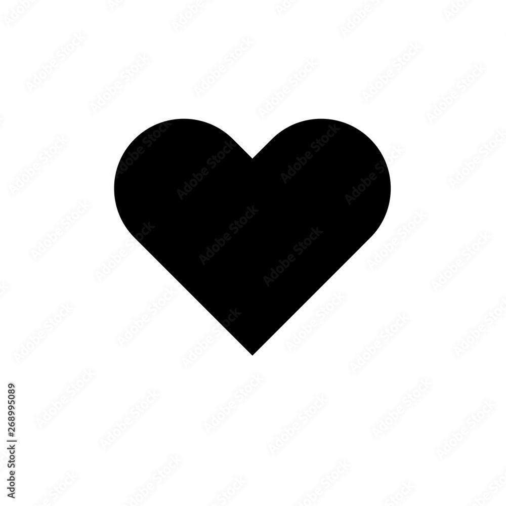 Heart icon, Valentines Day symbol, graphic design template, vector illustration