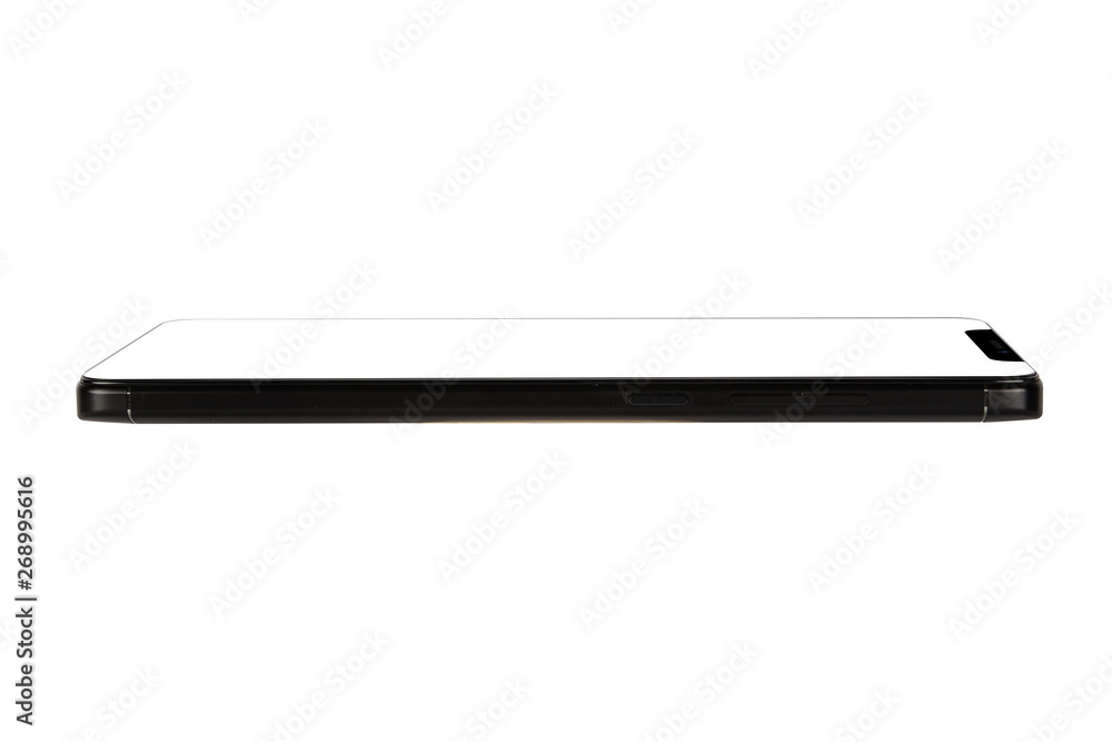 Isolated Black Full Display Smartphone Isolated Black Full Display Smartphone