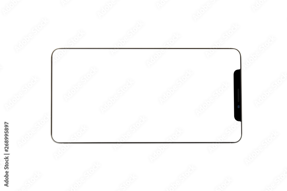 Isolated Black Full Display Smartphone Isolated Black Full Display Smartphone