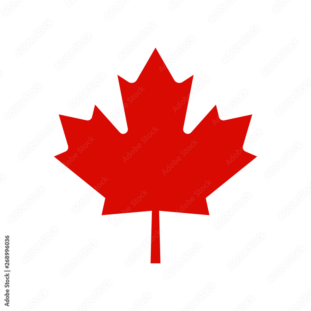 Canada vector symbol,Maple leaf vector icon.Red Canada vector symbol,Maple leaf vector icon.Red