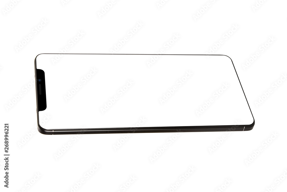 Isolated Black Full Display Smartphone Isolated Black Full Display Smartphone