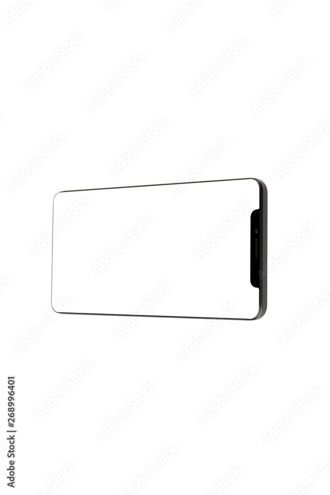 Isolated Black Full Display Smartphone Isolated Black Full Display Smartphone