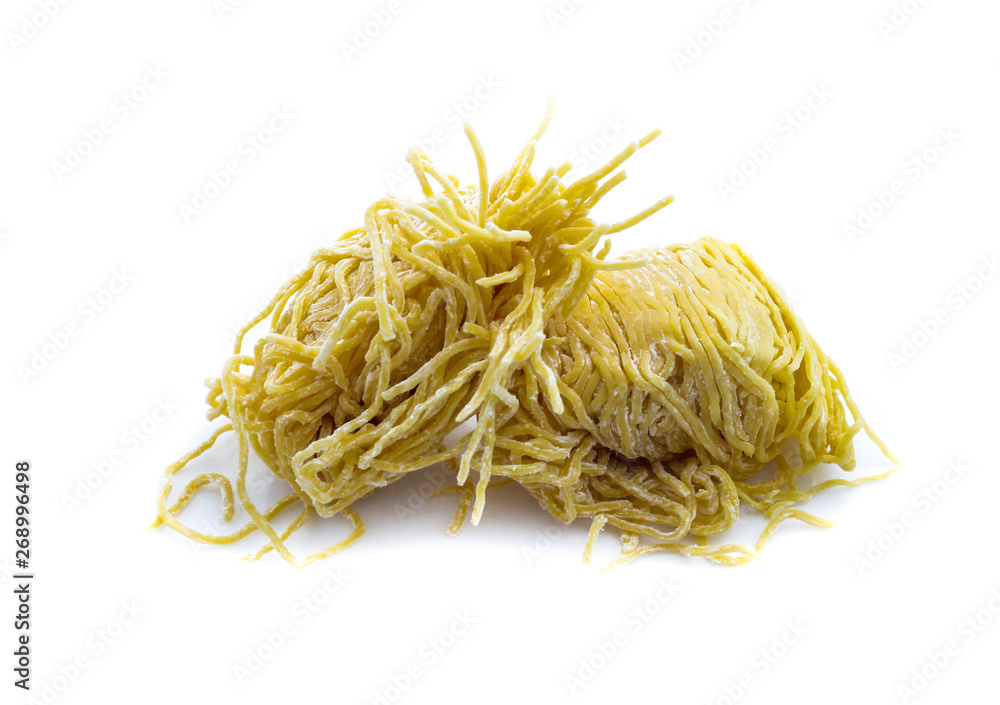 yellow noodle isolated on white yellow noodle isolated on white