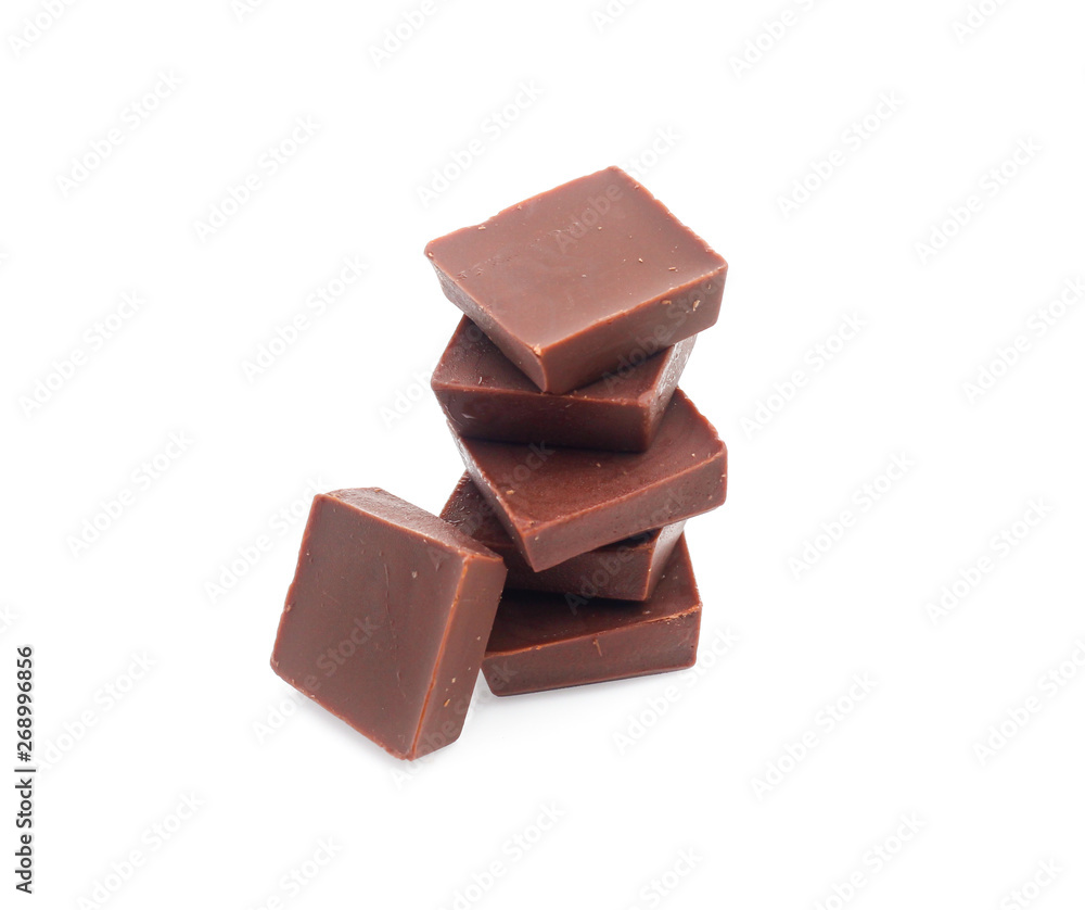 chocolate on isolated white background