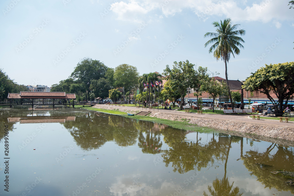 CAMBODIA SIEM REAP CITY RIVER