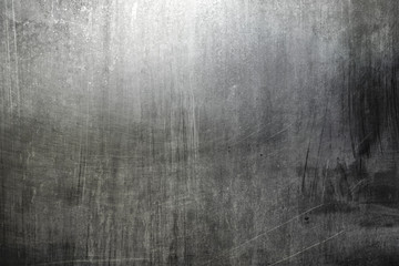 Distreesed metallic scraped wall texture or background