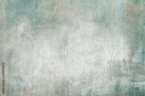 Blue distressed grungy canvas draft background with spotlight background
