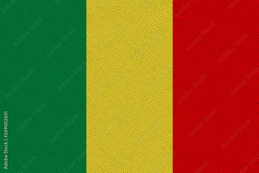 Fototapeta premium Mali fabric flag