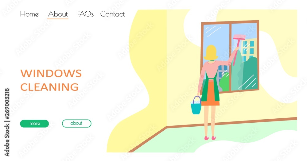 Cleaning service concept Cleaning service concept