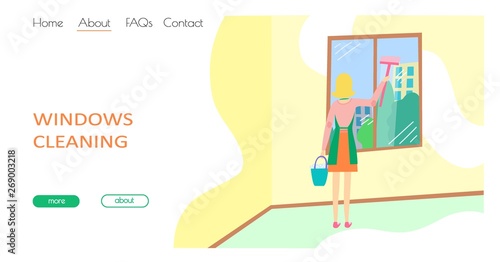 Cleaning service concept