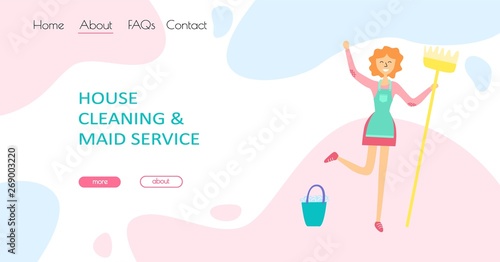 Cleaning service concept