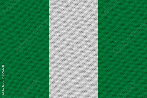Billede på lærred Nigeria fabric flag