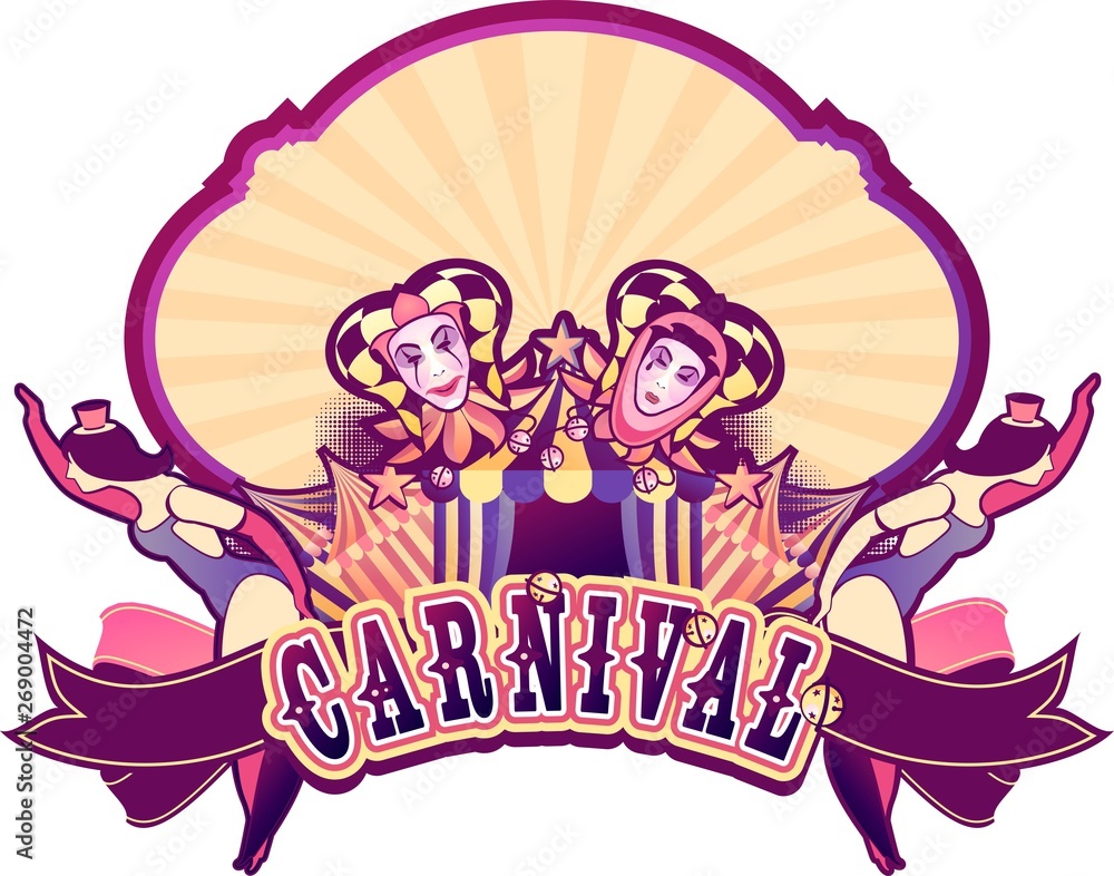 Obraz premium circus retro poster badge