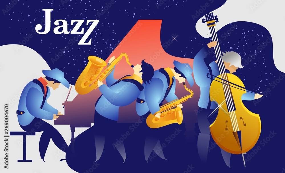 Naklejka premium jazz and blues