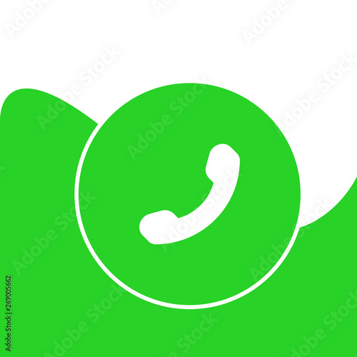 Mobile application in green. Vector Icons