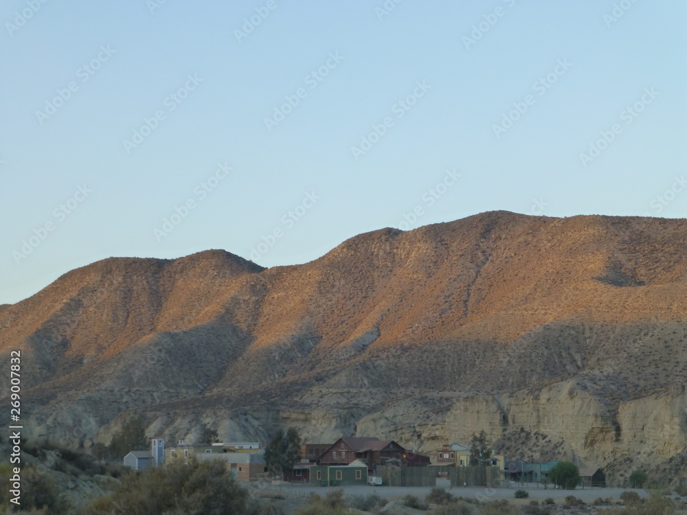 The West Village in the desert of Tabernas. Almeria. Andalusia,Spain