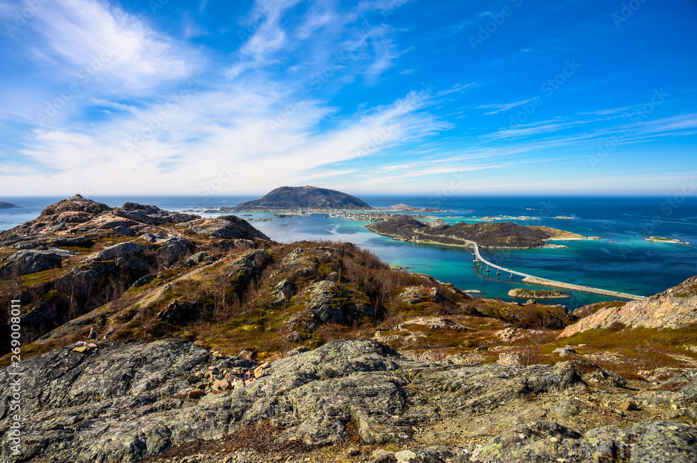 Beautiful view of islands - Sommaroy in Troms, North Norway