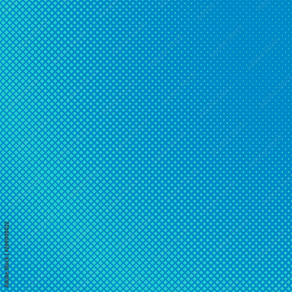 Blue geometrical halftone square pattern background - vector illustration Blue geometrical halftone square pattern background - vector illustration