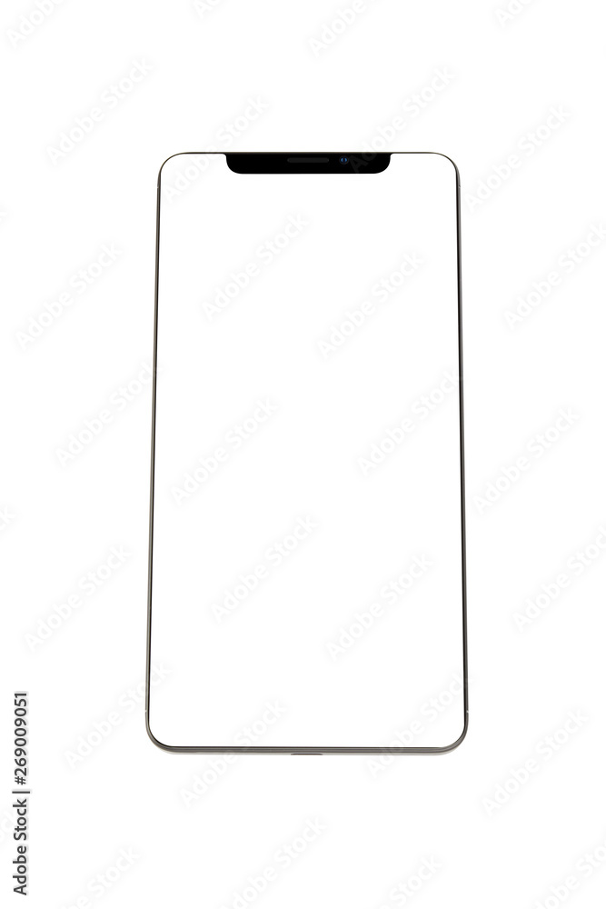 Isolated Black Full Display Smartphone Isolated Black Full Display Smartphone