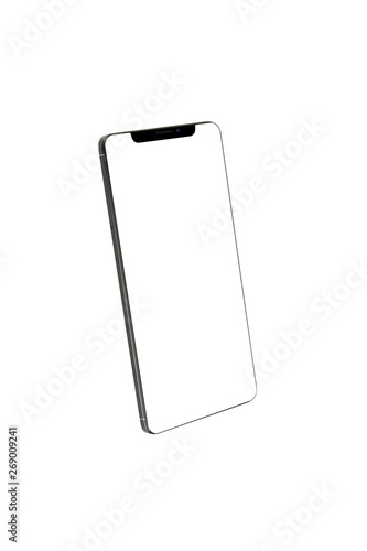 Isolated Black Full Display Smartphone