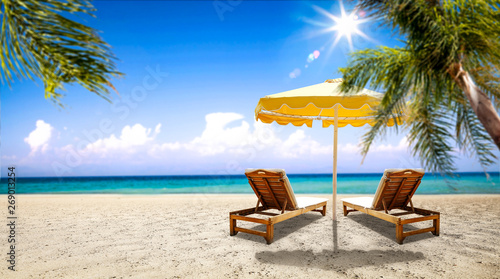 Summer photo of beach and sea