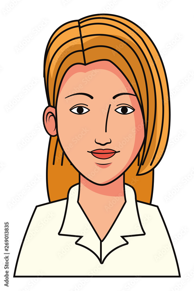 Fototapeta premium businesswoman avatar cartoon character
