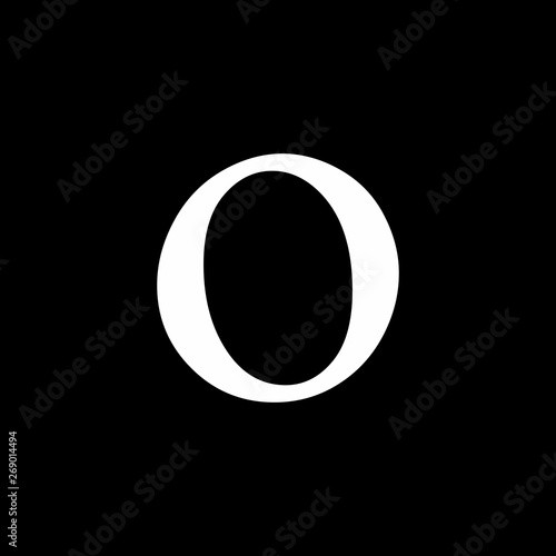 Omicron greek sign