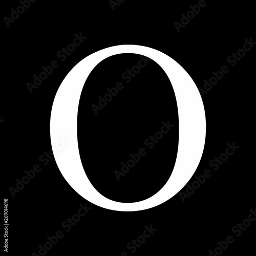 Omicron greek sign