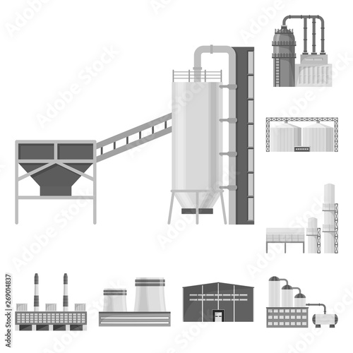 Isolated object of production and structure sign. Set of production and technology stock vector illustration.