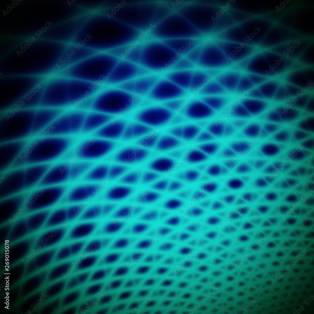 Fototapeta premium Neon background blue unusual wave shine design