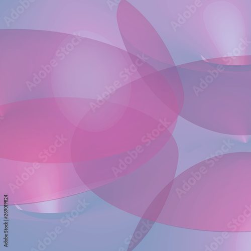 Abstract background with transparent shapes overlapping each other