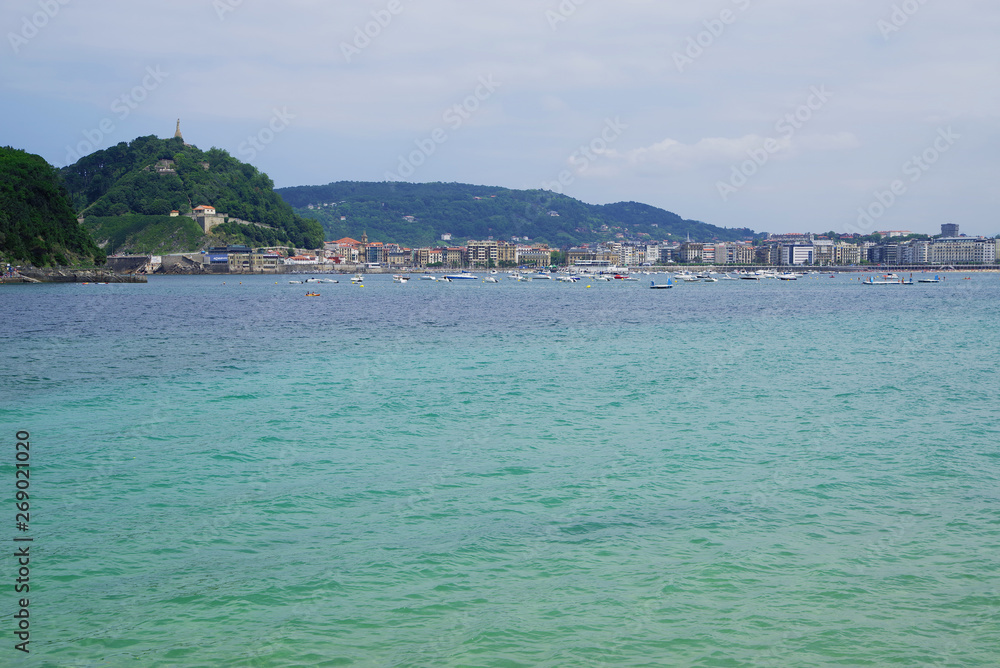 View of San Sebastian, famopus resort in Spain, Europe