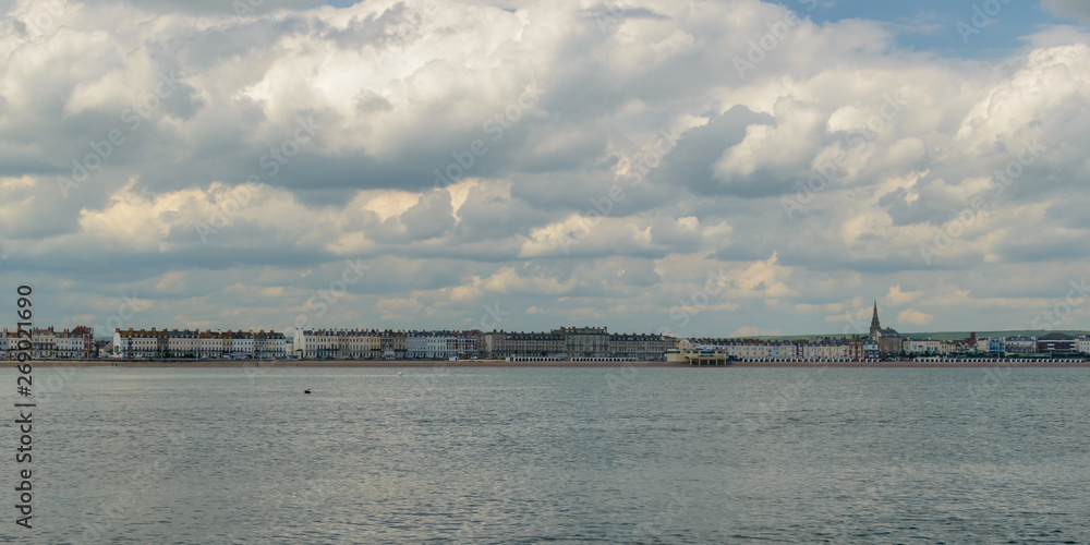 Weymouth Skyline B, view from the sea, May 2019 Dorset England