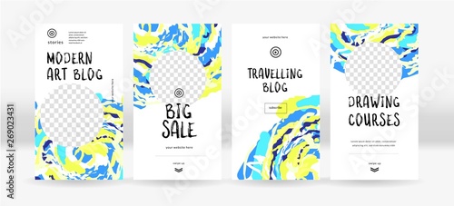 social network elegant stories template. vector eps 10