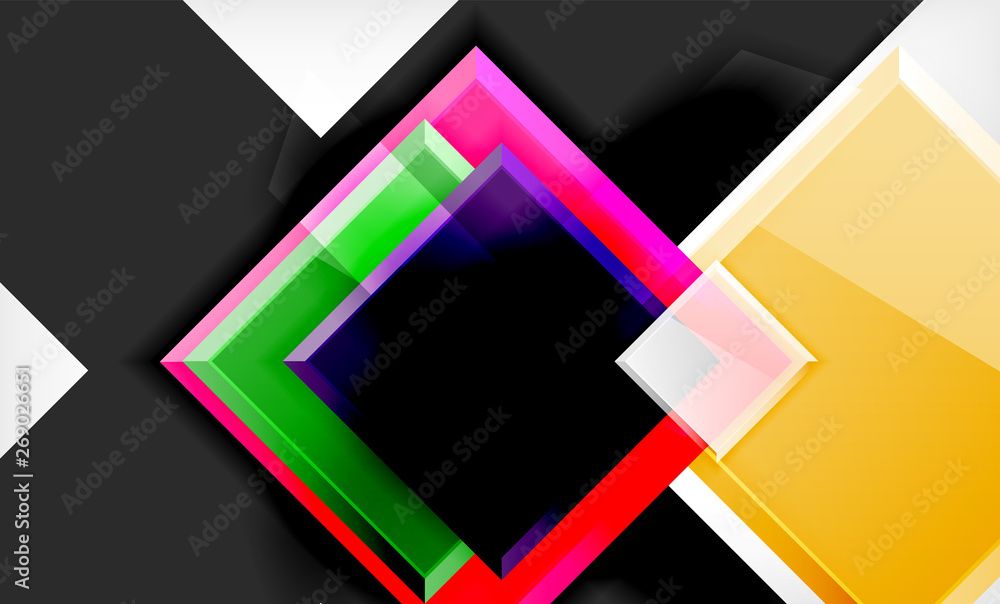 Bright colorful square shape blocks geometrical background Bright colorful square shape blocks geometrical background