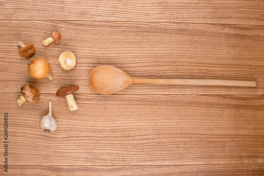 mushrooms on the table. mushrooms closeup mushrooms on the table. mushrooms closeup