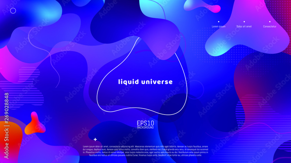 Trendy abstract background . Minimal geometric shapes composition. Colorful pattern. Editable mask. Template for your design works. Vector illustration.