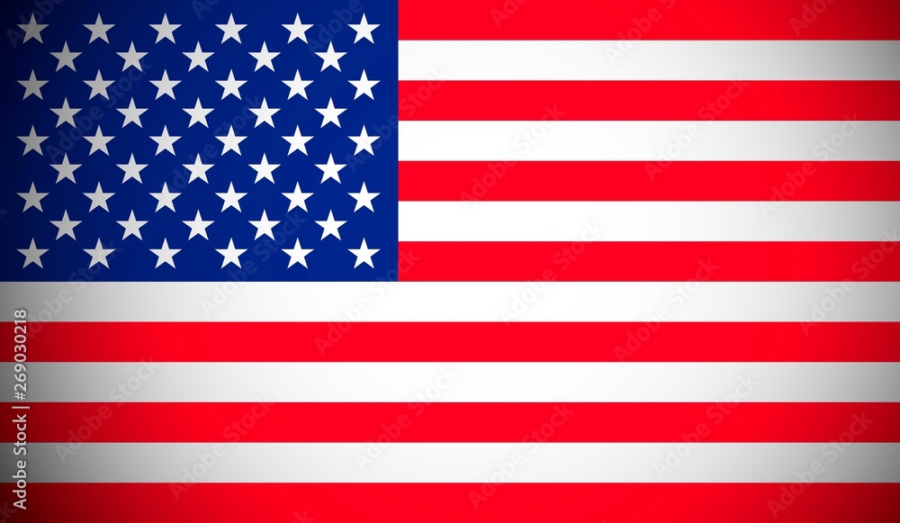 Naklejka premium Flag United States of America
