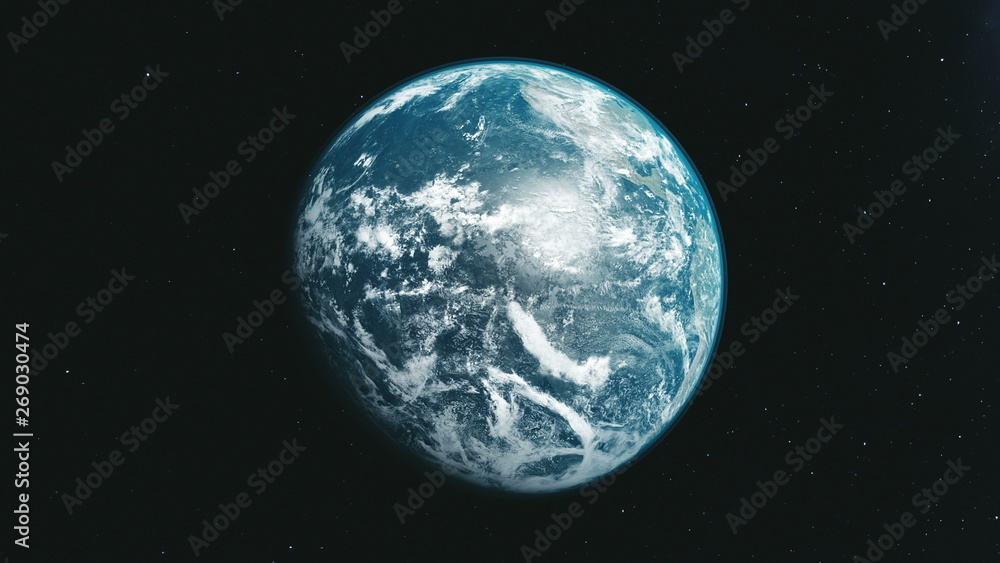 Earth Orbit Zoom Reverse Open Space Background. Rotate Planet Solar System  Soft Sun Beam Celestial Constellation Universe Map Travel Concept 3D  Animation Stock Illustration | Adobe Stock