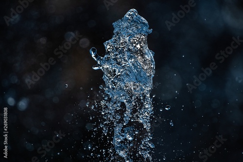 Water splash macro photo motion color move abstract background