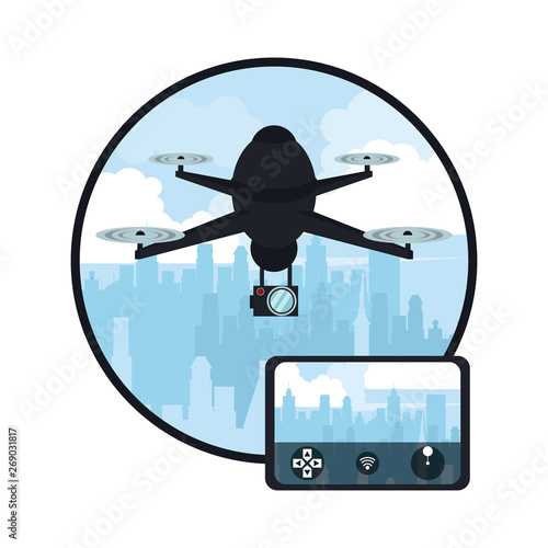 Drone in the city