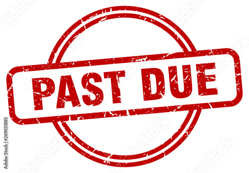 past due grunge stamp