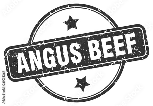 angus beef grunge stamp