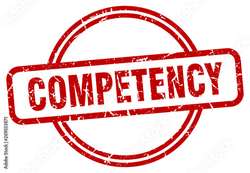 competency grunge stamp