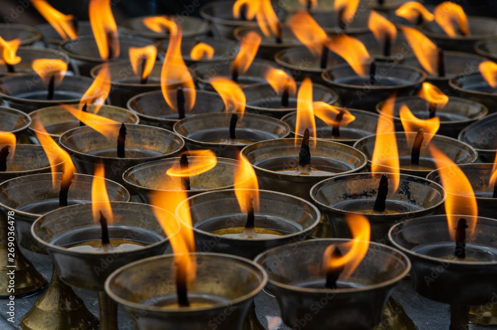 Burning Butter Candles Stock Photo Adobe Stock