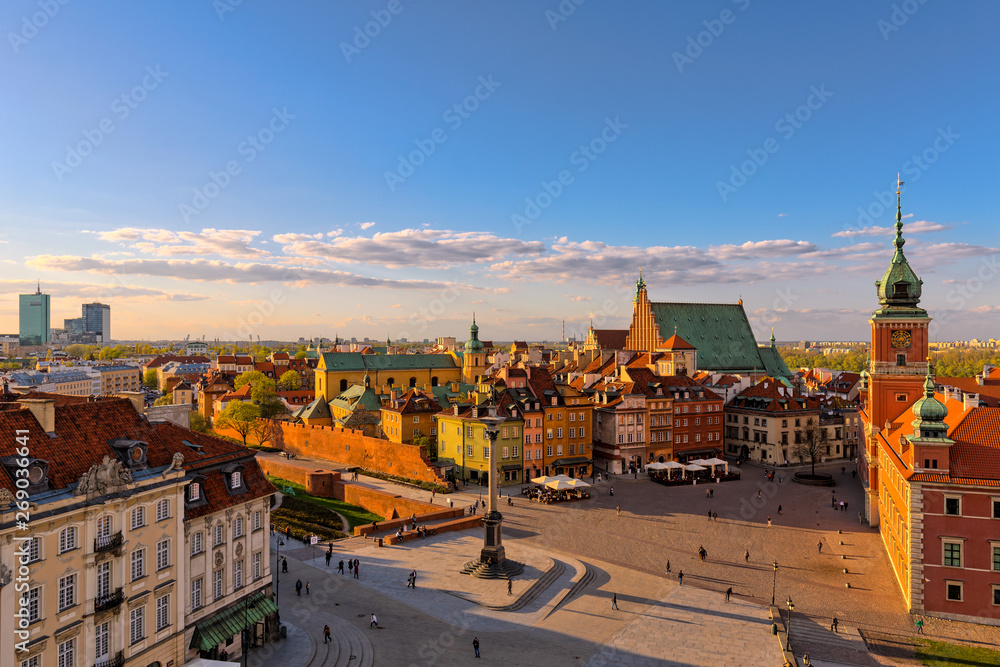 Obraz Aerial view of the old town in Warsaw