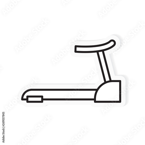 treadmill machine icon- vector illustration