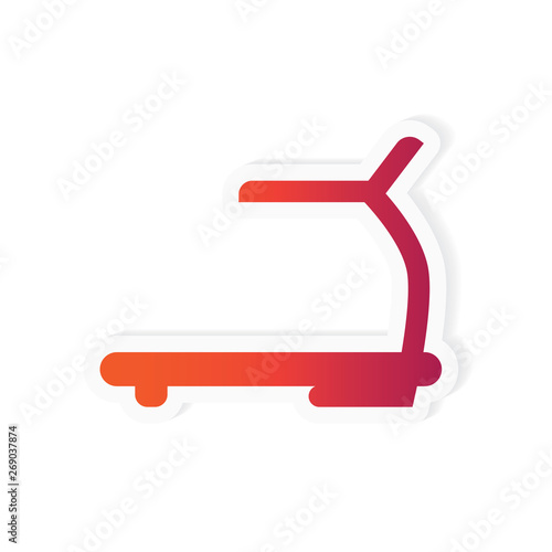 treadmill machine icon- vector illustration